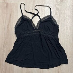 Heavenly by Victoria Secret Size S/P Black Lace Decorated Babydoll Lingerie